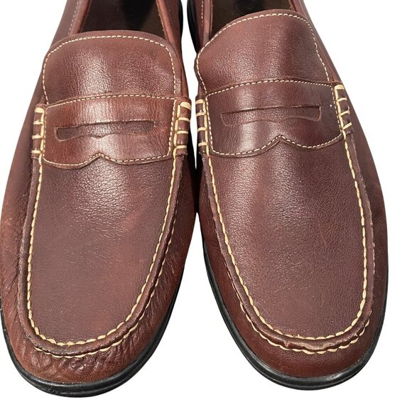 Cole Haan Mens Brown Leather Loafers shoes size 10.5 business pro preppy slip on main image 11